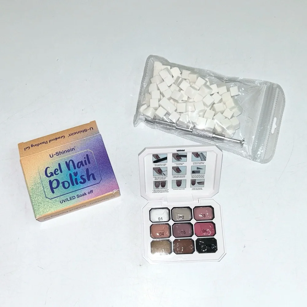 9 Color Ombre Nail Palette Case